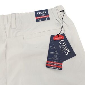 Chaps Performance Mens‎ Shorts 36 Grey Stretch Comfort Waistband NEW MSRP $65